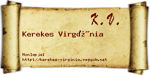 Kerekes Virgínia névjegykártya