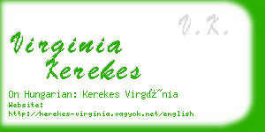 virginia kerekes business card
